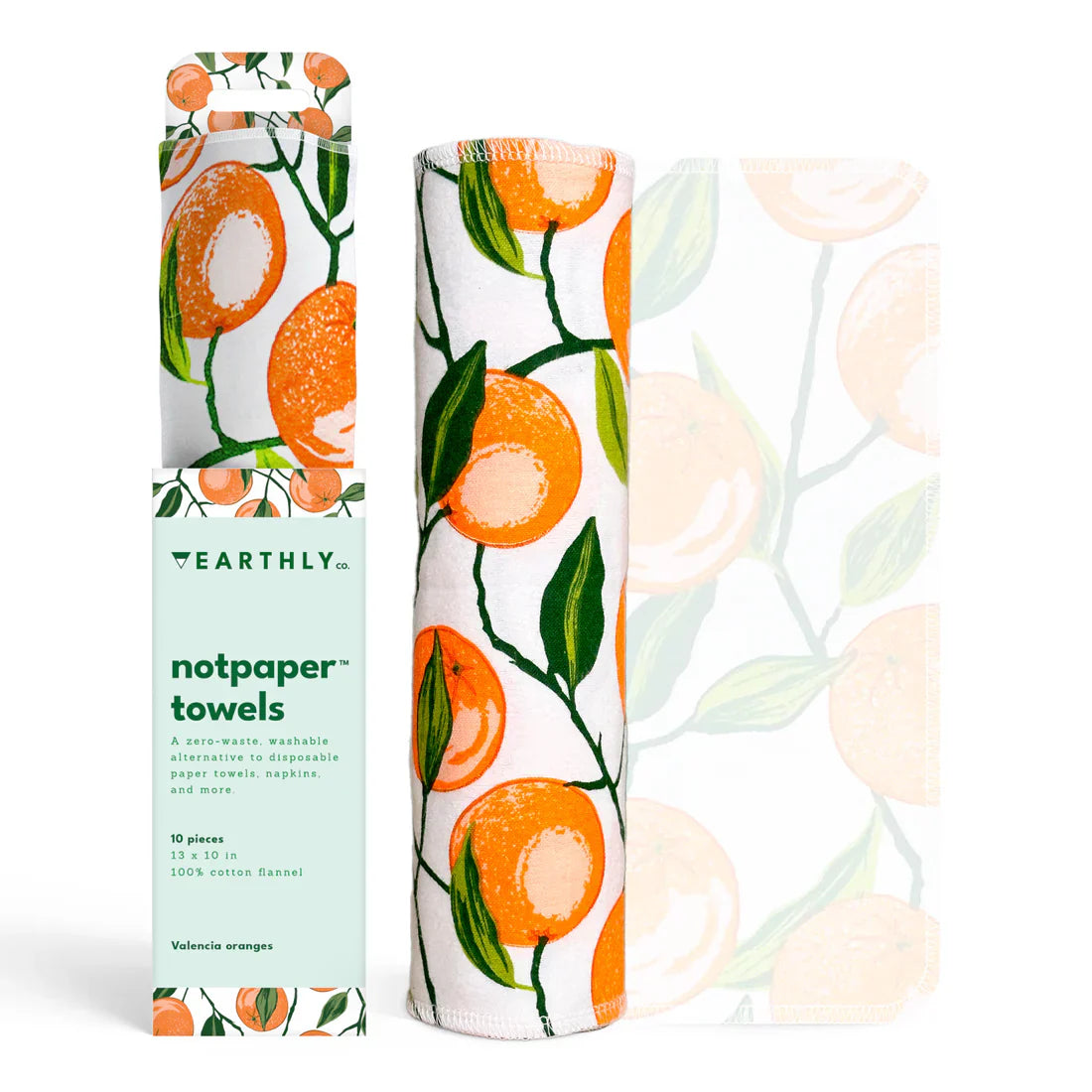 Earthly Notpaper Towels S/10 Orange