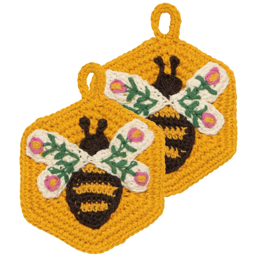 Danica Crochet Sponges (Set of 2) - Bee Garden