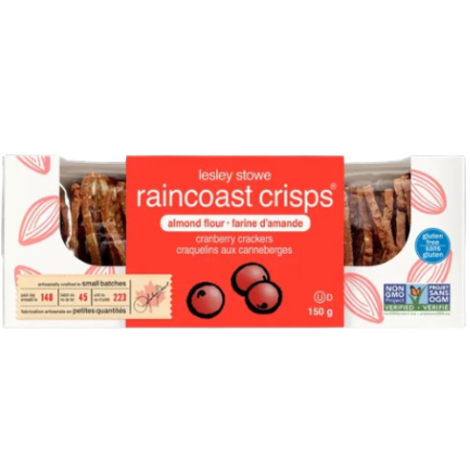 Lesley Stowe Raincoast Crisps Gluten Free - Cranberry