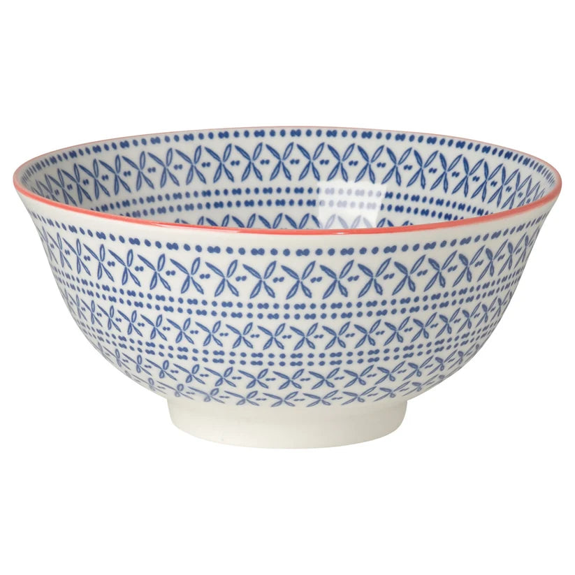 Danica Bowl - Blue Cross, 6"