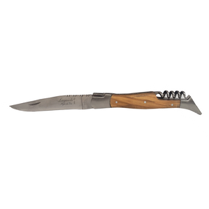 Laguiole Pocket Knife with Corkscrew - Olive Wood