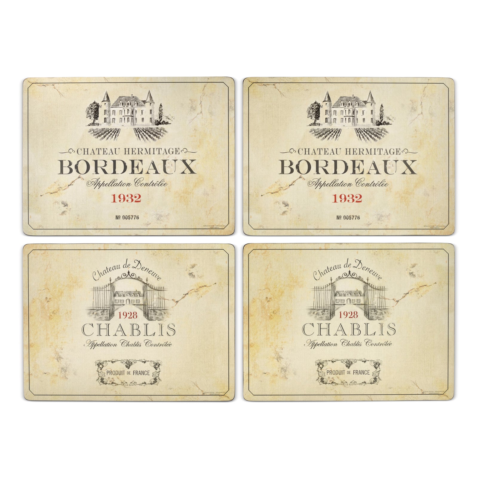 Pimpernel Placemats - Vin de France (Set of 4)