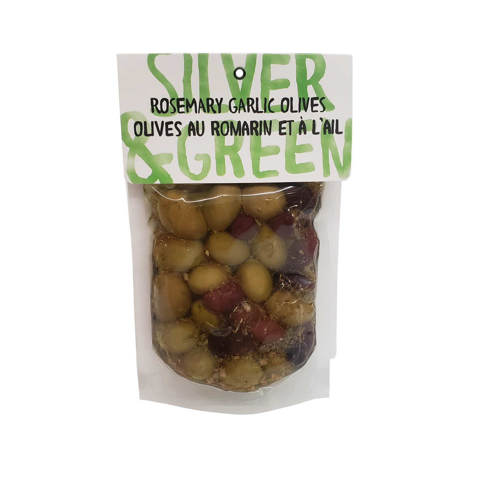 Silver & Green Rosemary Garlic Olives