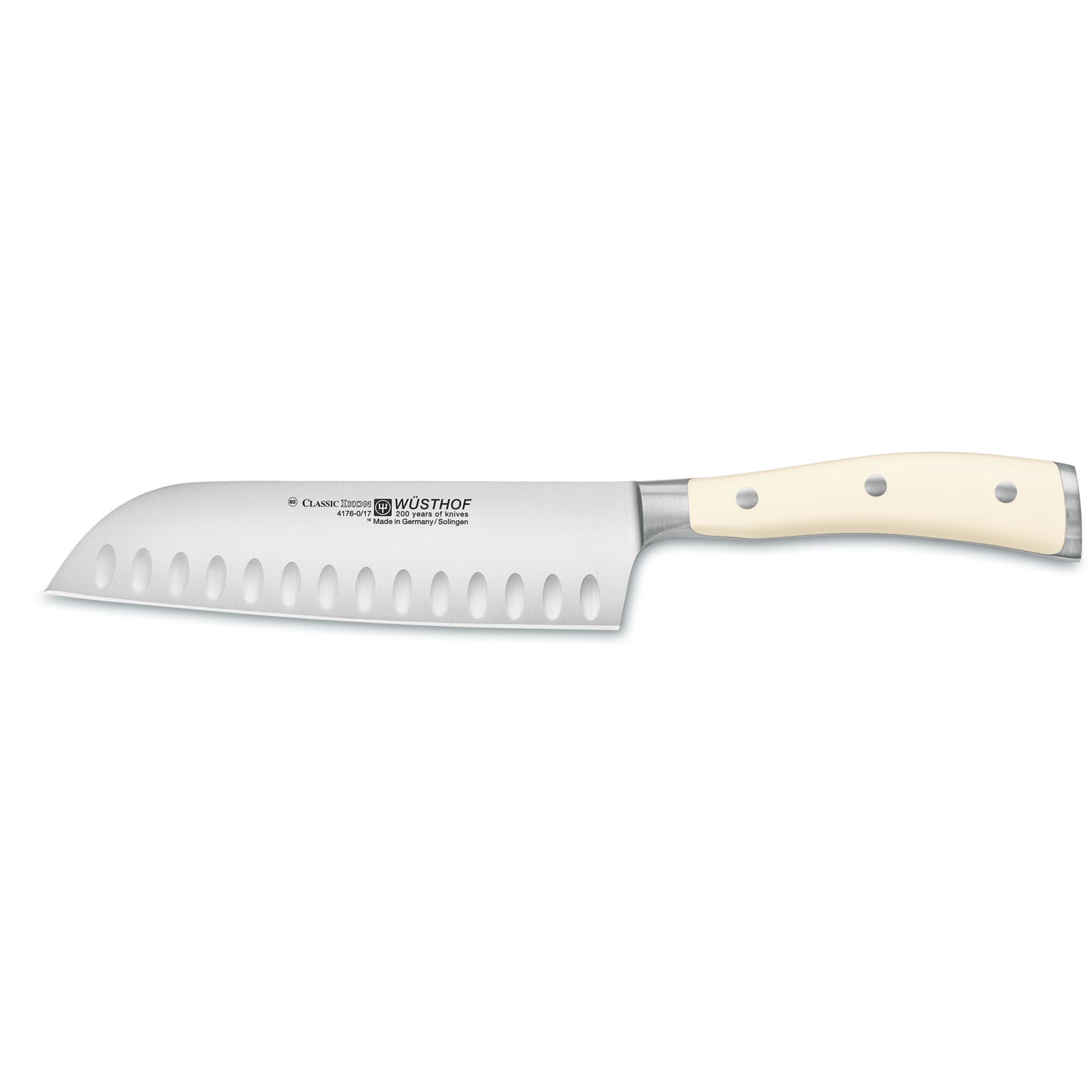 Wüsthof Santoku Knife Classic Ikon 7" - White