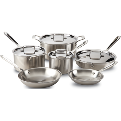 All-Clad D5 Brushed Stainless Steel 10-Piece Set