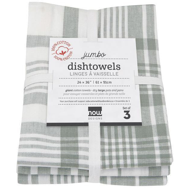 Danica Jumbo Tea Towel - London Grey (Set of 3)