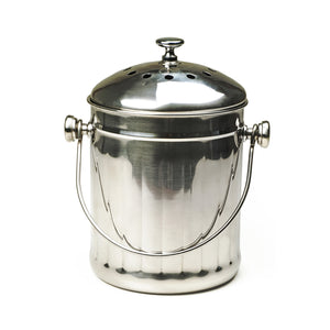 RSVP Endurance Compost Pail Stainless Steel - 1/2 Gallon