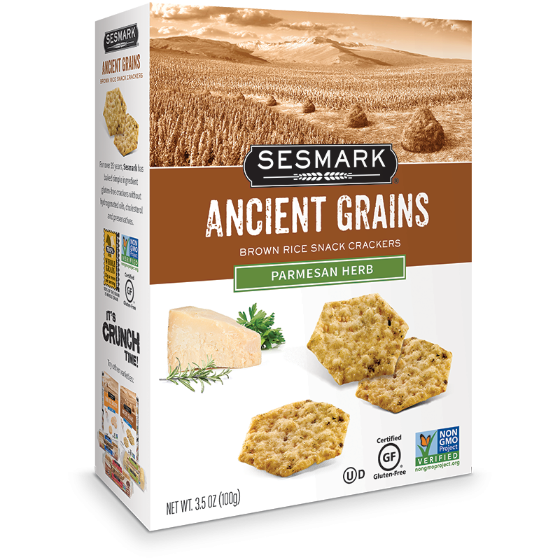 Sesmark Crackers Ancient Grains - Parmesan Herb