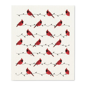 Swedish Dish Cloth Set - Cardinals (Set of 2)