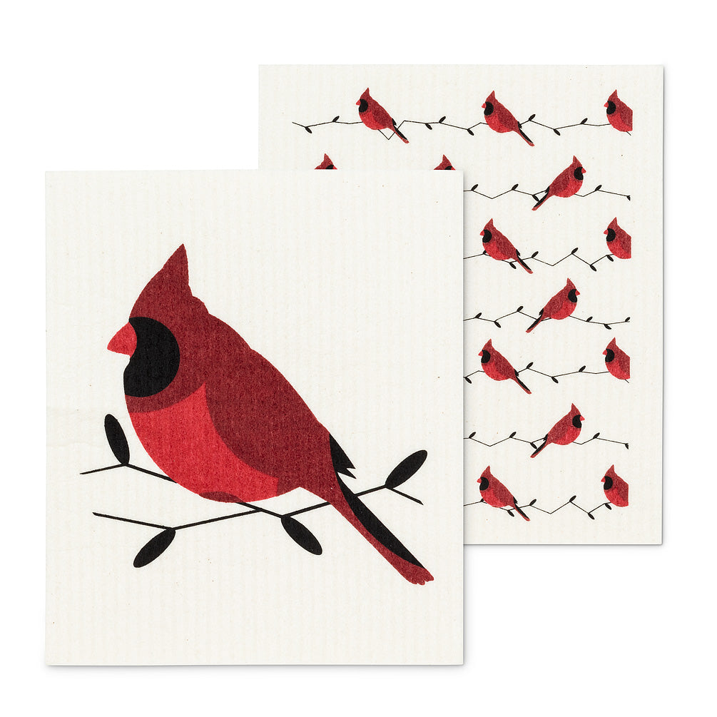 Swedish Dish Cloth Set - Cardinals (Set of 2)
