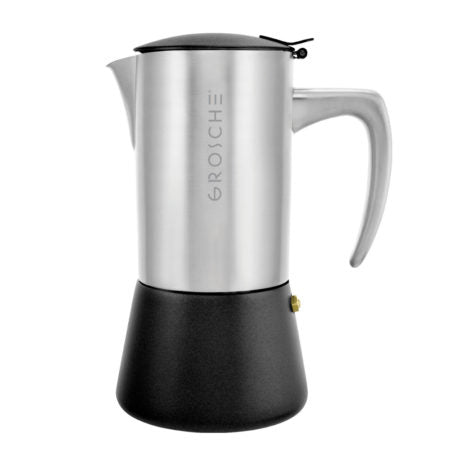 GROSCHE Milano Espresso Maker Stainless Steel - 10 Cup