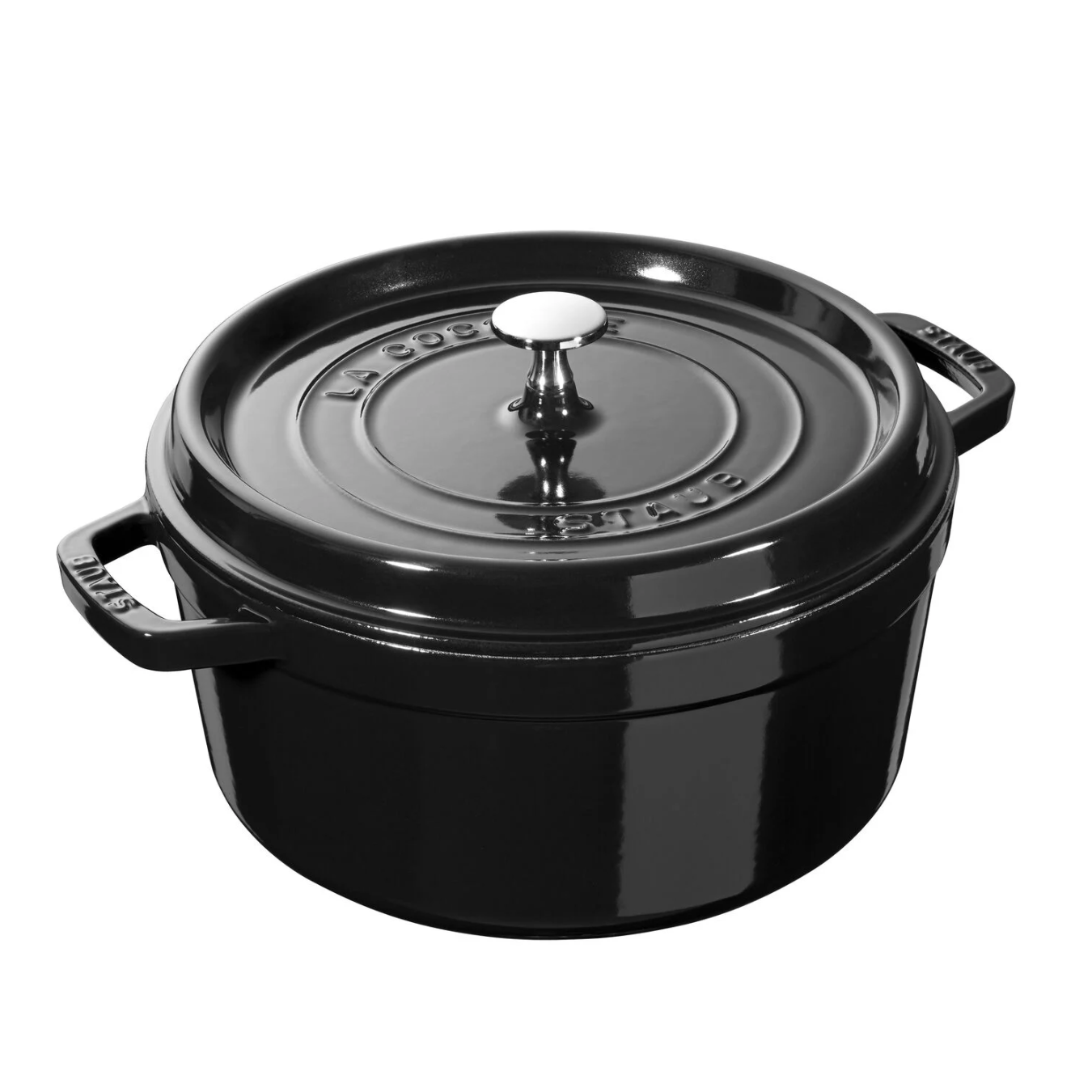 Staub Round Cocotte 5.5Qt - Black