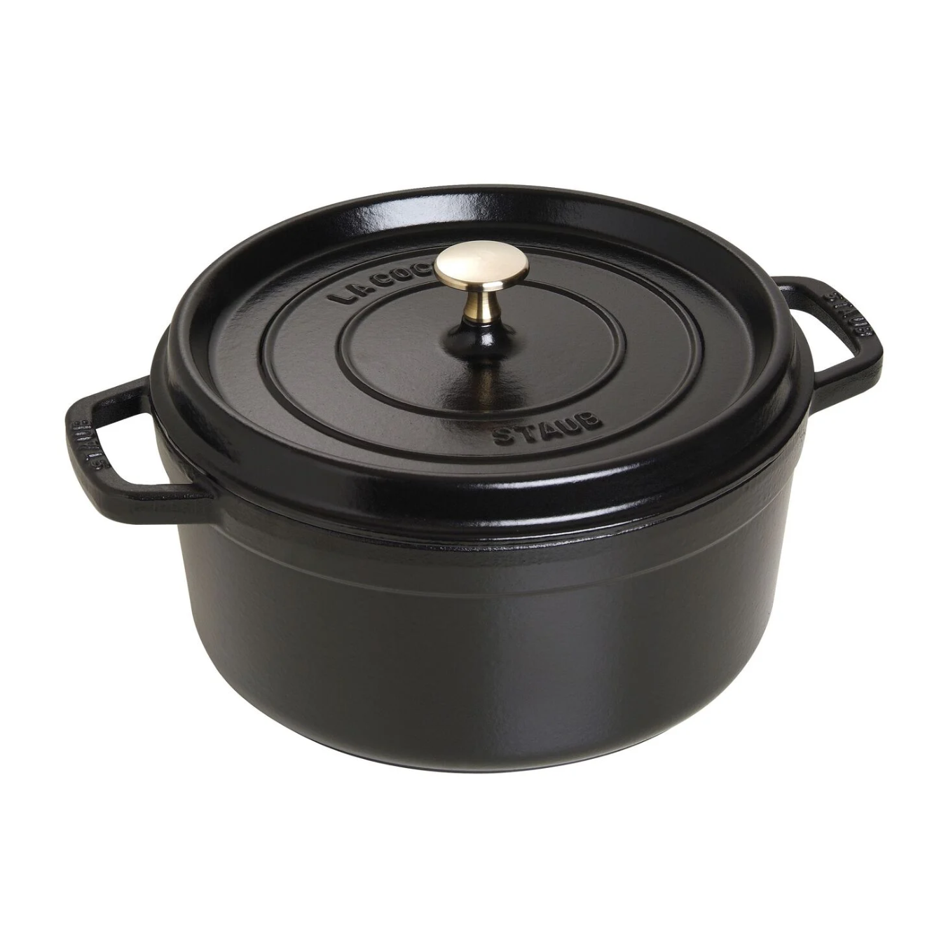 Staub Cocotte 5.5Qt Round Black with Steamer Insert - Jill's Table