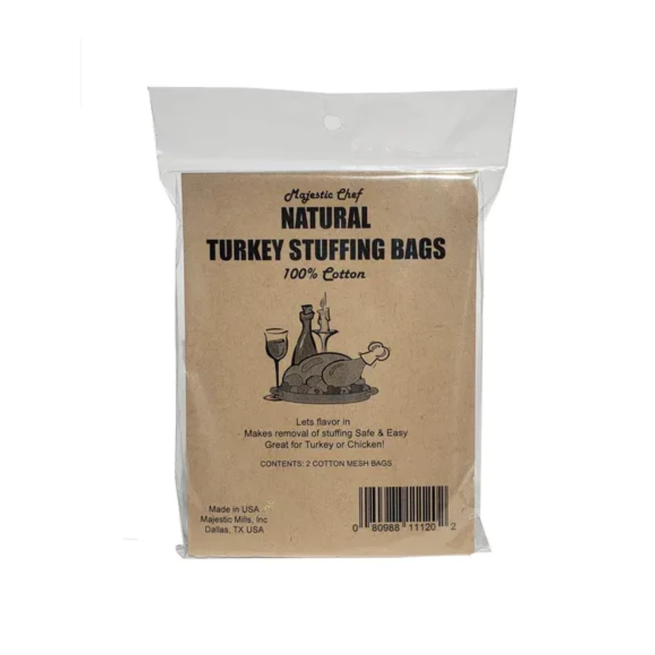Majestic Chef Natural Turkey Stuffing Bags (2 Pack) - Jill's Table