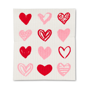Abbott Swedish Dish Cloth - Hearts (Set of 2)