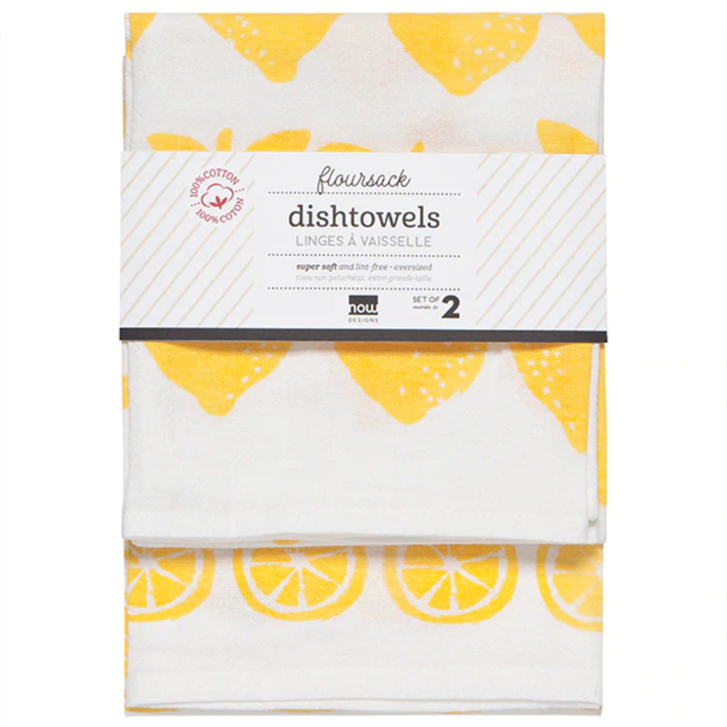 Danica Tea Towel Flour Sack Lemons (Set of 2)