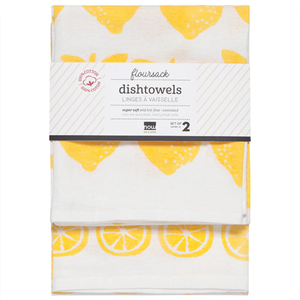 Danica Tea Towel Flour Sack Lemons (Set of 2)
