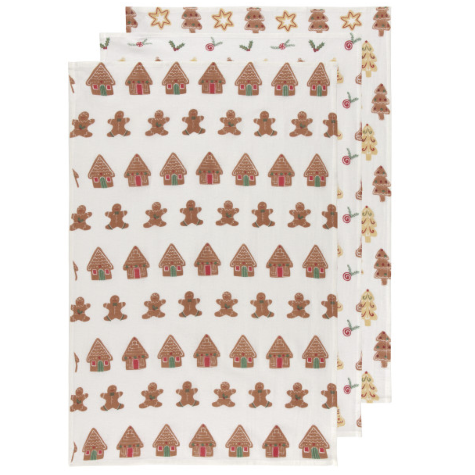 Danica Flour Sack Tea Towel - Christmas Cookie (Set of 3)