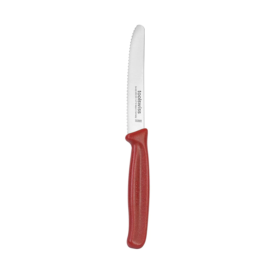 Toolswiss Serrated Knife 4.5" Red