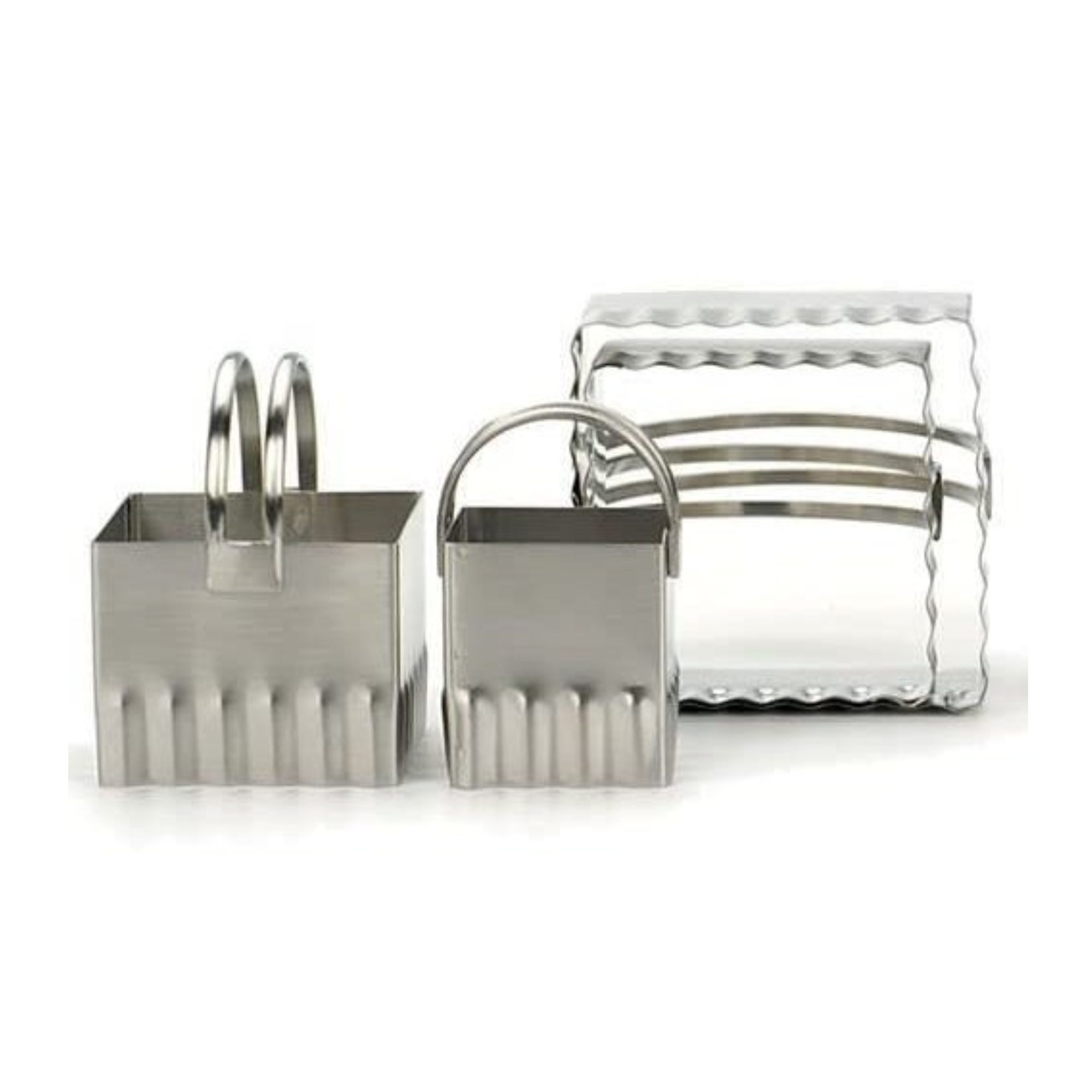 RSVP Biscuit Cutters - Rippled Square (Set of 4)